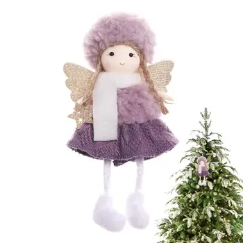 Ангел момиче кукла за коледно дърво Коледа Безмилостен ангел кукла без подплата Сезонни декори за маса за хранене Масичка за кафе