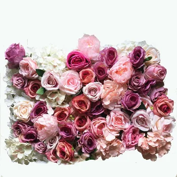 SPR ГОРЕЩА РОЗОВА СТЕНА Булчински розови цветя СТЕННИ ПАНЕЛИ Сватба Декорация на дома Flores Artificiales