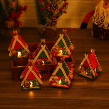 Коледна украса за маса LED светлини висулки орнаменти за дома Коледа светлина Коледа Начало декор доставки