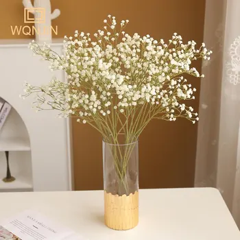 60cm дълга симулация пластмаса gypsophila изкуствено цвете DIY сватбен букет Начало Всекидневна Маса за хранене Градина Фалшиво растение
