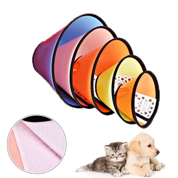 Random Color Anti-lick Anti-bite Cat Dog Health Wound Healing Elizabethan Collar Neck Cone Recovery Cat Collar Protection Cover