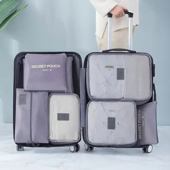 Shoe Tidy Pouch Clothes Travel Organizer 7 парчета комплект чанти за съхранение за пътуване Portable
