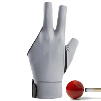 3 пръст ръкавици упражнение ръкавици приплъзване регулируеми дишаща копринена тънки билярд снаждане процес 3 отворен пръст билярд маса ръкавици