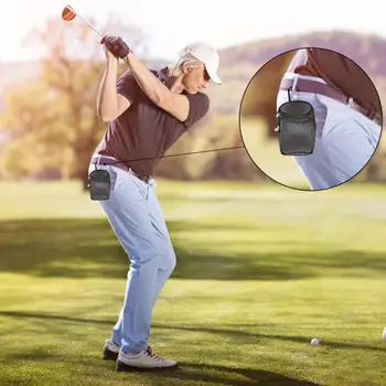 стилен голф топка носят чанта с кука преносим голф топка чай притежателя голф количка аксесоари за мъже жени голф топка талията чанта
