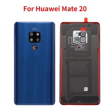 За Huawei Mate 20 HMA-L09 HMA-L29 Задна батерия капак панел задно стъкло корпус случай с камера обектив подмяна
