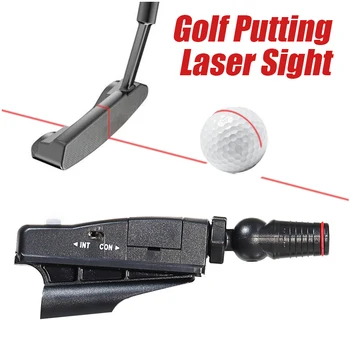 Golf Putter Laser Sight Регулируема Golf Поставяне Trainer Portable Golf начинаещи пускането обучение подобряване линия помощни средства коректор инструмент