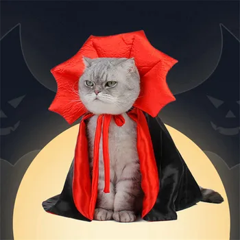 Хелоуин котка кученце костюм смешно домашен любимец куче котка наметало косплей дрехи Коледен фестивал Pet Kitty Cape аксесоари нов стил