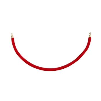 15m Бариерно въже за контрол на тълпата Въже за контрол на тълпата с куки (червено)