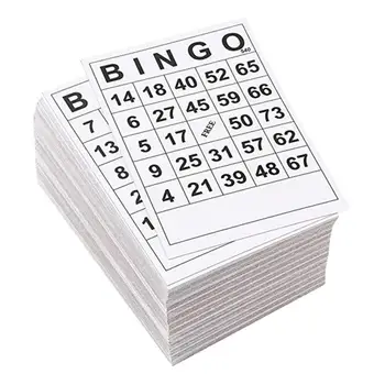 60pcs Големи бинго карти Лесно четене за възрастни и деца Бинго карти за игри Листове от 0 до 75 цифри 5.9x7.1