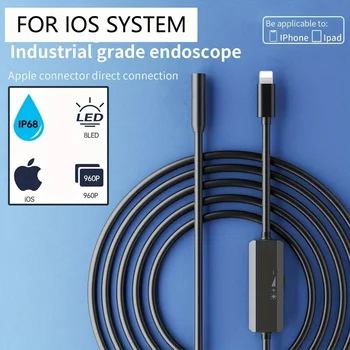 8mm ендоскопска камера водоустойчива инспекционна камера USB кола ендоскоп бороскоп IOS ендоскоп за Iphone