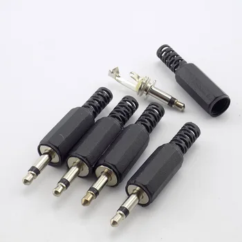 5/10pcs 3.5mm 2/3 полюсни моно аудио конектори Jack Plug слушалки мъжки адаптер 3.5mm жак щепсел 3.5 мъжки жак щепсел тел терминали