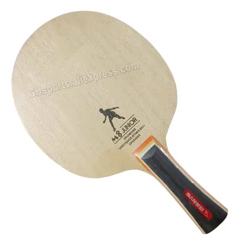 SANWEI M8 Острие за тенис на маса (5-пластово дърво, безплатна кръгла чанта и лента за ръбове) SANWEI ракета Ping Pong Bat