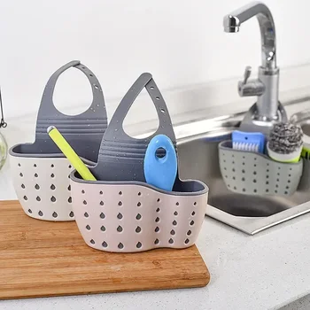 Bag Shlf Drain Holder Storage Drain Kitchen Accessories Soap Kitchen Adjustable Sink Home Basket Hanging Sponge Basket