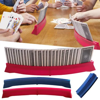 Картодържатели за карти за игра Хендсфри извити сгъваеми пластмасови държачи за карти за игра за деца възрастни 1 пакет ръце парти игра