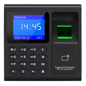 Fingerprint Attendance Machine Electric Time Clock Recorder RFID Keypad USB Data Manage