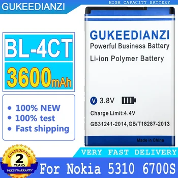 3600mAh батерия с висок капацитет за Nokia 5310 6700S X3 X3-00 7230 7310C 5630 2720A 7210C 6600F BL 4CT Nokia5310 телефонни батерии