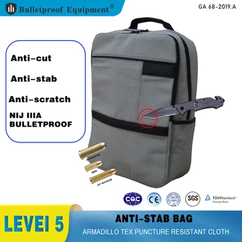 Лек NIJ IIIA бронирана чанта ниво 5 рязане анти кражба раница полиетилен бизнес пътуване EN388, EN420, CE одобрен