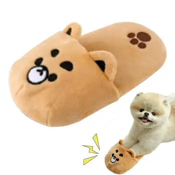 Shoe Dog Toy Pet Plush Toy Bite Resistant Interactive Pet Dog Teeth Cleaning Chew Toy With Sound For Small Medium Dogs Accessory
