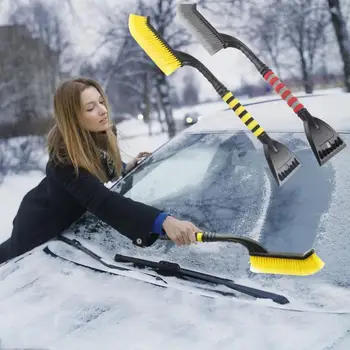 Подвижна четка за сняг Автомобилна лопата за отстраняване на сняг Стъкло Лопата за сняг Лед Скрепер за сняг Скрепер за сняг Deicing Combo
