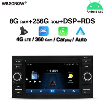 7862 8G+256G DSP Carplay Android 12.0 IPS кола DVD плейър GPS WIFI Bluetooth RDS радио за Ford Fusion C-MAX S Focus Mondeo Kuga