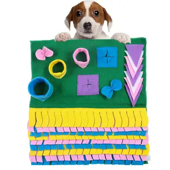 Pet Dog Nosework Pad Подложка за хранене Миещи се домашни любимци Sniffing обучение одеяло Подвижни руно подложки за кучета кученце