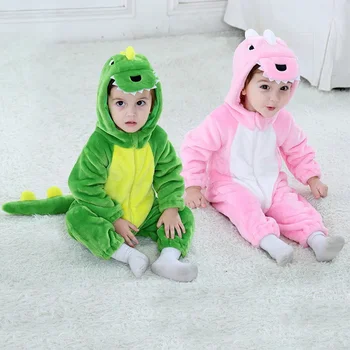 бебе динозавър Onesie Kigurumi пижами детски животински костюми за унисекс бебе