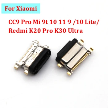 10Pcs Тип-C USB зарядно зарядно устройство Док конектор Порт гнездо за Xiaomi CC9 Pro Mi 9t 10 11 9 /10 Lite/ Redmi K20 Pro K30 Ultra