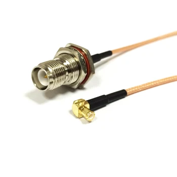 Нов модем коаксиален кабел RP-TNC женски жак вътрешен щифт към MCX мъжки щепсел прав ъглов конектор RG316 пигтейл адаптер 15CM 6