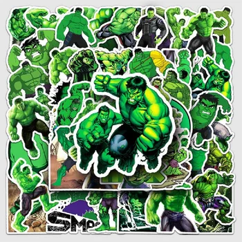 50Pcs/Set Супергерои Зелен гигантски карикатура стикери графити тетрадка канцеларски материали скейтборд играчка водоустойчив DIY орнамент