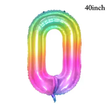 1pc Цветен парти балон творчески номер форма дизайн Mylar балон фолио балон фотография подпори DIY парти декор аксесоари