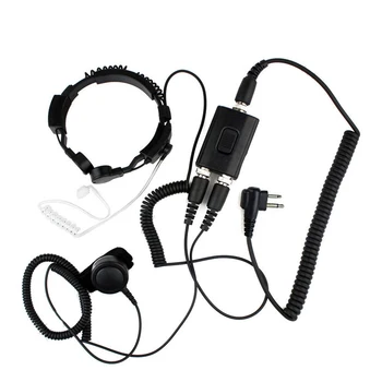 ФБР тежкотоварни тактически военни гърло микрофон слушалки за Motorola 2 PIN GP88 GP300 P040 PRO1150 CLS1110 EP450