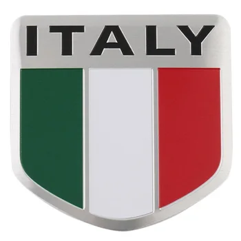 Италия Флаг Аксесоари за оформяне на автомобили Емблема стикери за Decal 3D алуминий Италия кола стикер