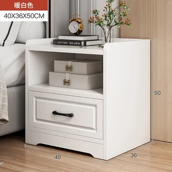 2023 Година Нова AOLIVIYA Скандинавско нощно шкафче Модерна минималистична спалня Нощен шкаф Бял шкаф за съхранение Малък шкаф Furnit