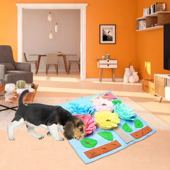 X60cm куче смъркане мат Намерете одеяло за обучение на храна Играчки за игра на котки Куче домашен любимец за облекчаване на стреса пъзел Подсмърчане подложка
