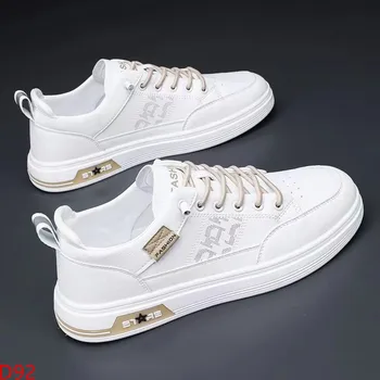 Мъжки обувки 2023 нови дишащи малки бели обувки корейска версия тенденция универсални спортни обувки ежедневни меки подметка борда обувки