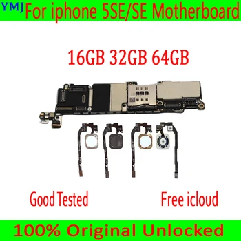 Безплатна доставка с/без докосване ID дънна платка за IPhone 5SE 5 SE дънна платка оригинален отключване чист Icloud+IOS системна логическа платка