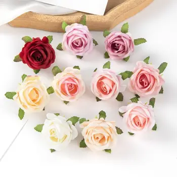 Ретро розово цвете DIY ръчно изработени шапки венец подарък кутия производство материал дома и сватбена декорация