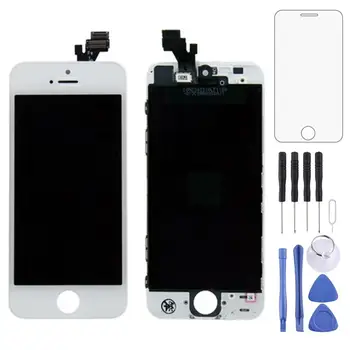 LCD екран и дигитайзер Пълен монтаж с рамка за iPhone 5