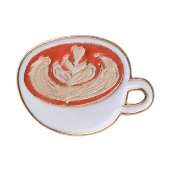 Кафе чаша брошка светлинен карикатура кафе чаша ревера щифтове дрехи ревера щифтове подарък
