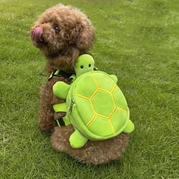 Карикатура костенурка форма куче раница No-Pull Pet Harness жилетка самостоятелно превозвач метален цип голям капацитет раница Pet продукти