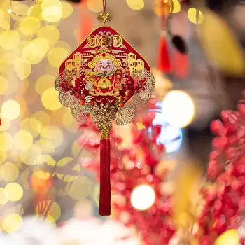 2024 Китайска новогодишна украса Fengshui декор пролетен фестивал висящи орнамент за празнично тържество парти хол дърво