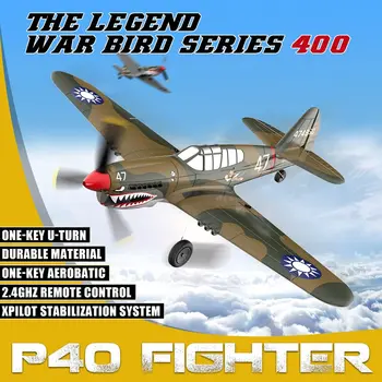 P40 изтребител RC самолет 4CH фиксирано крило с един бутон връщане дистанционно управление самолет с Xpilot жироскоп играчка подарък за възрастни и деца