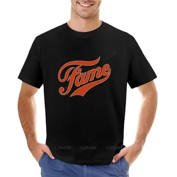 Fame тениска обикновена тениска обичай тениски дизайн свой собствен Къса тениска черни тениски Къс ръкав чай мъже