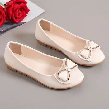 2023 пролетен лък дамски обувки дамски балетни апартаменти нисък клин петата приплъзване на ежедневни обувки сладки сватбени булчински обувки
