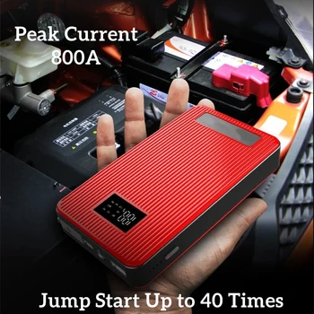 Car Jump Starter 800A Инструмент за стартиране на акумулаторна батерия за кола 12V зарядно устройство за усилване на батерията Power Bank Аварийно устройство за стартиране на открито
