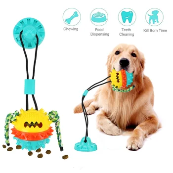 Куче топка играчка силиконова смукателна чаша почистване на зъбите за домашни любимци дъвчете ухапване домашни любимци доставки влекач интерактивен