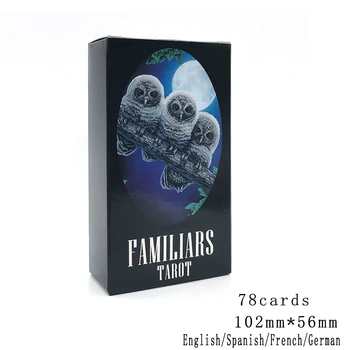 Familiars Tarot.English Tarot.Spanish Tarot.French.Tarot German Tarot.Oracle Divination.Fate Divination Game.Game Deck.
