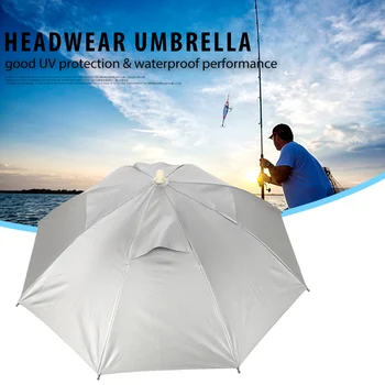 Открит Handfree чадър капачка риболов шапка водоустойчив UV защита лек летен сенник чадър шапки