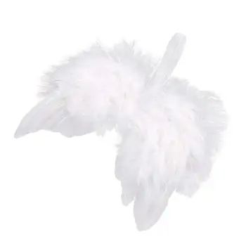 Бяло перо ангелски крила изящни декоративни крила Начало висящи орнамент