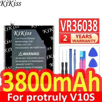 3800mAh KiKiss Мощна батерия VR36038 За protruly V10S батерии за мобилни телефони